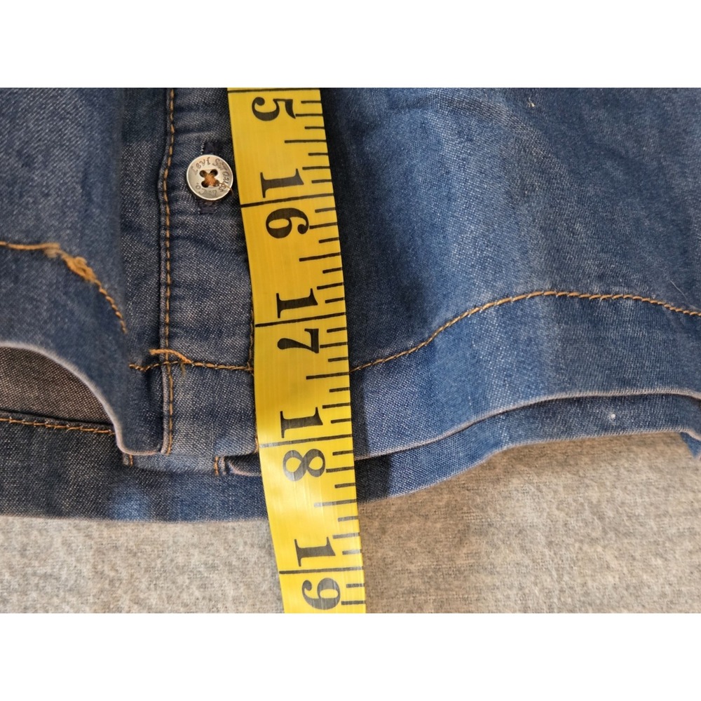Levi's Denim Dress 12 Months Girls Blue Jean Button Pocket Western Red Tab Logo - Picture 6 of 7